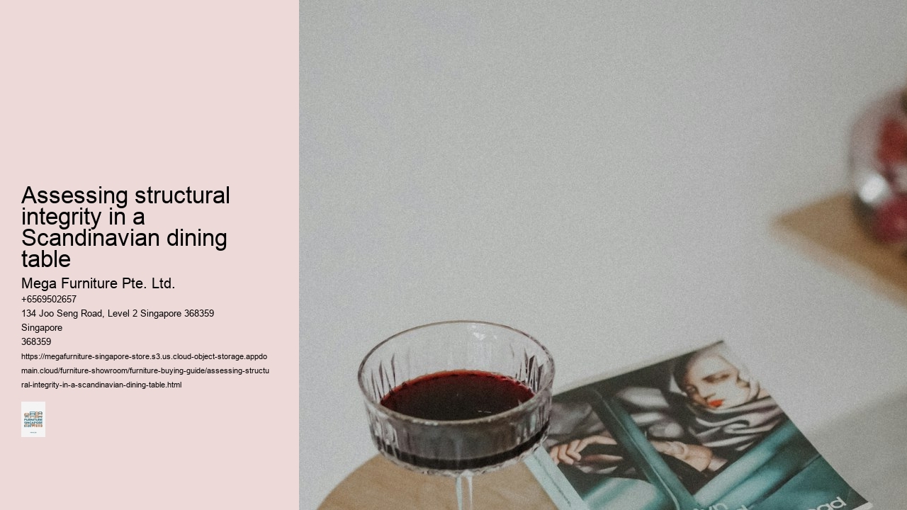 Assessing structural integrity in a Scandinavian dining table
