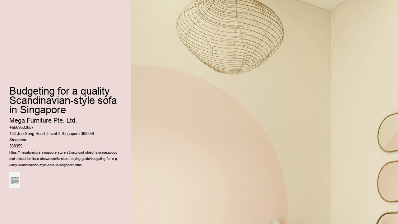 Budgeting for a quality Scandinavian-style sofa in Singapore