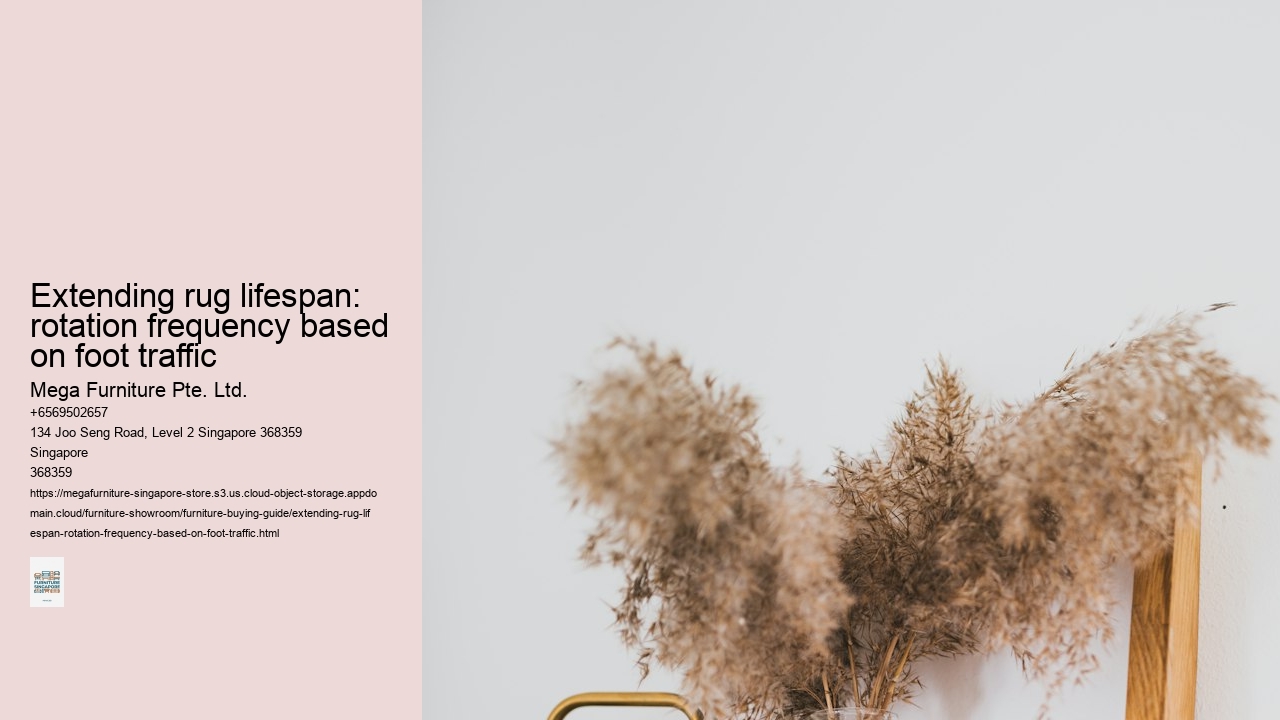 Extending rug lifespan: rotation frequency based on foot traffic Mega Furniture Pte. Ltd. Extending rug lifespan: rotation frequency based on foot traffic