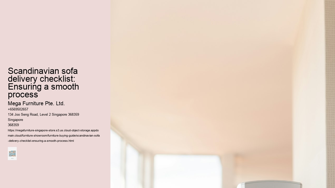 Scandinavian sofa delivery checklist: Ensuring a smooth process