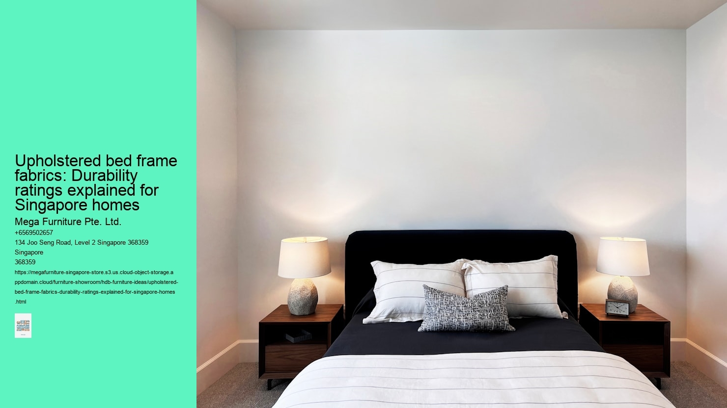 Upholstered bed frame fabrics: Durability ratings explained for Singapore homes