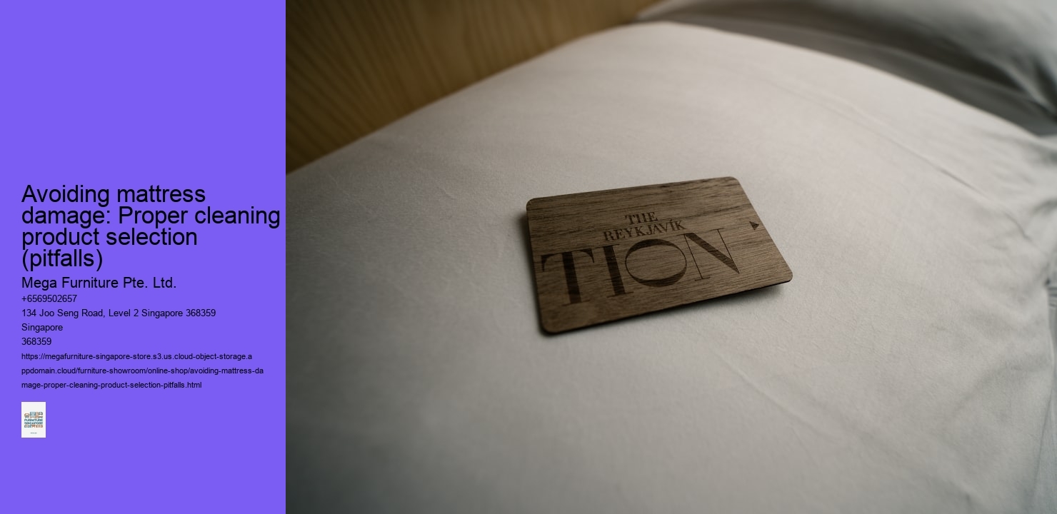 Avoiding mattress damage: Proper cleaning product selection (pitfalls)