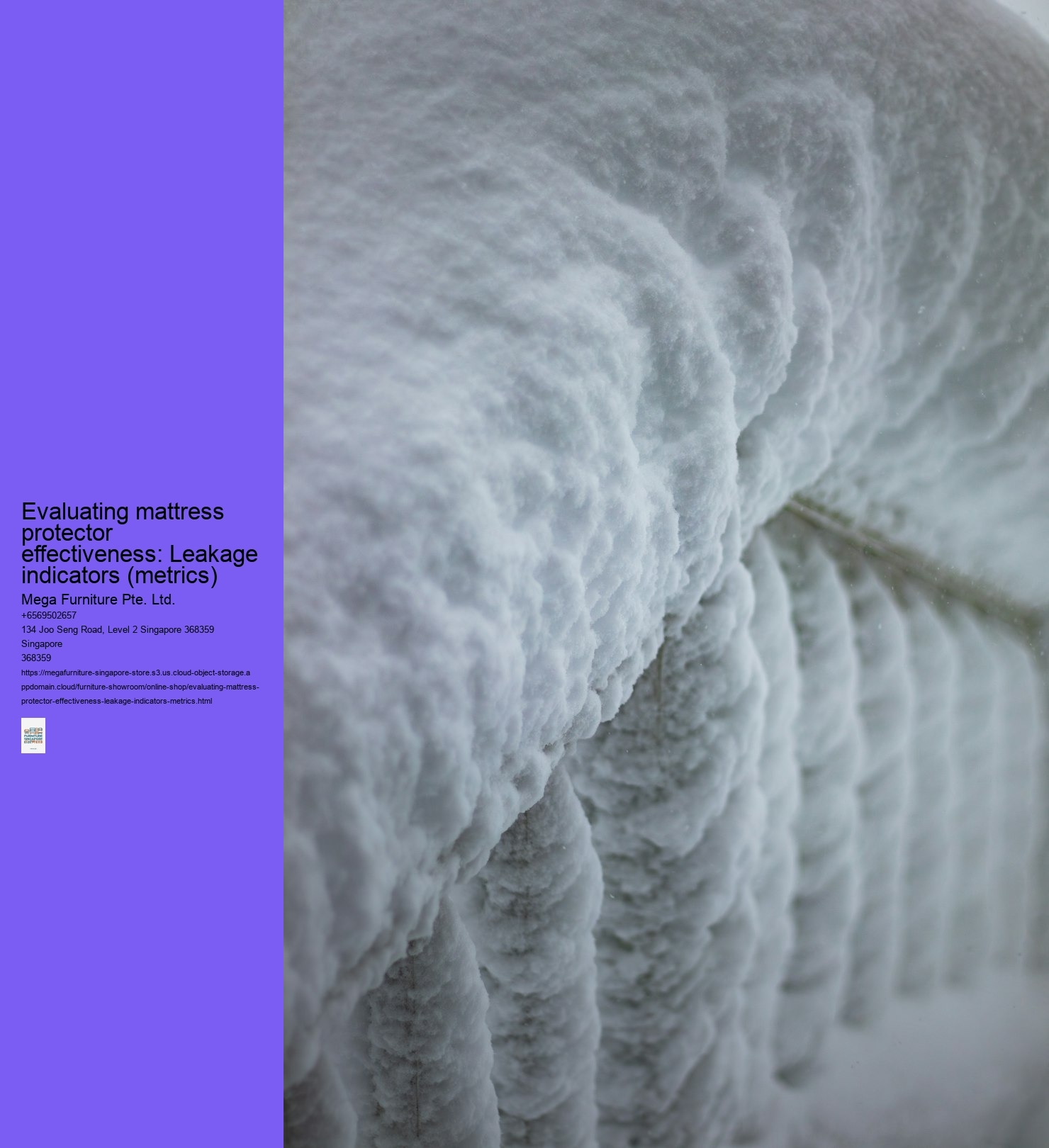 Evaluating mattress protector effectiveness: Leakage indicators (metrics)