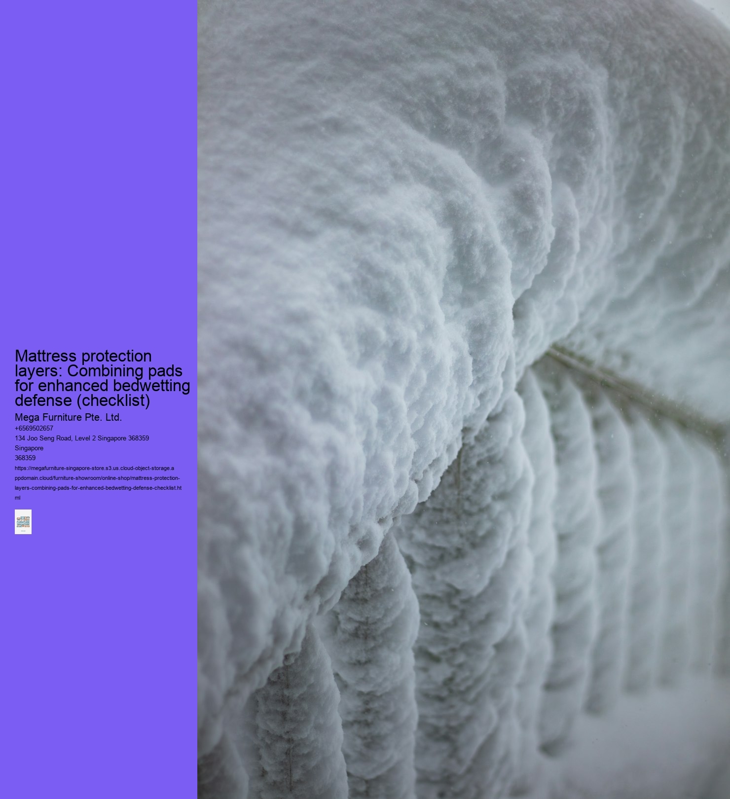 Mattress protection layers: Combining pads for enhanced bedwetting defense (checklist)