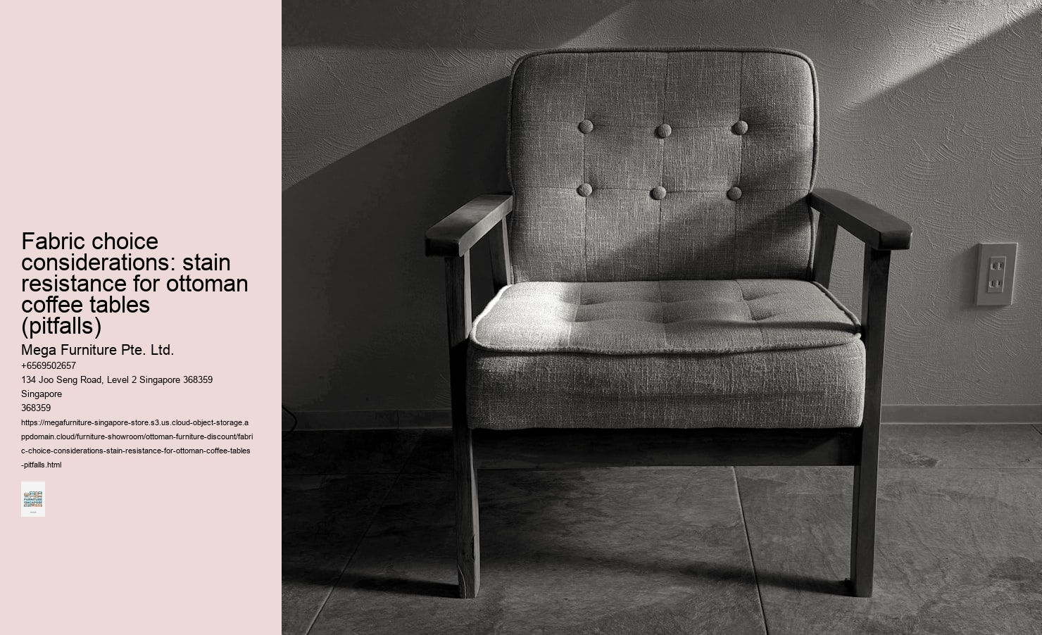 Fabric choice considerations: stain resistance for ottoman coffee tables (pitfalls)